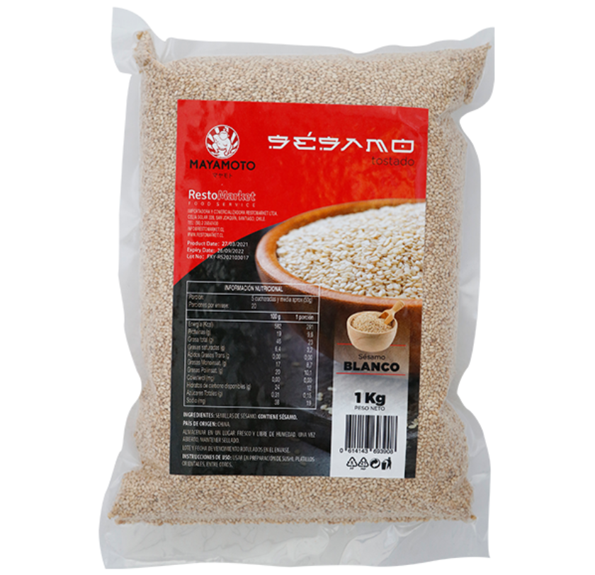Sesamo blanco tostado mayamoto 1 kg